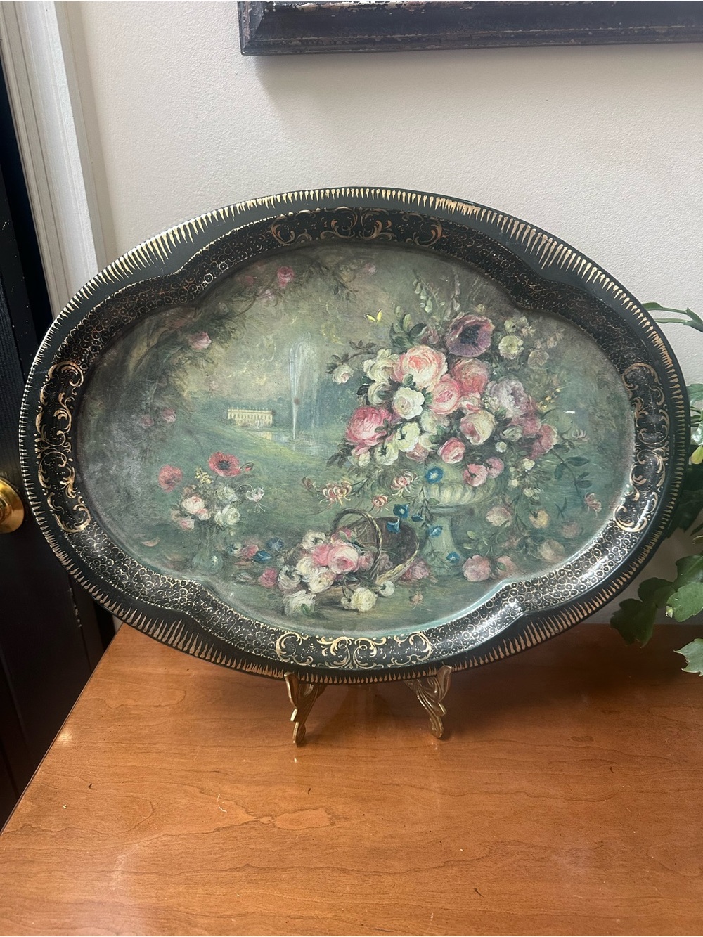 Vintage Chatsworth Large Metal Serving Tray